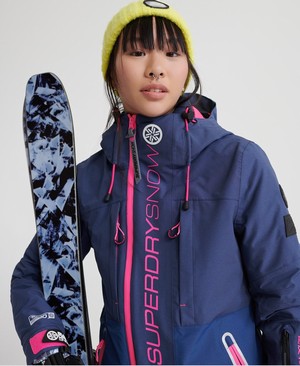 Superdry Slalom Slice Ski Női Kabát Sötétkék | SIPJC6071